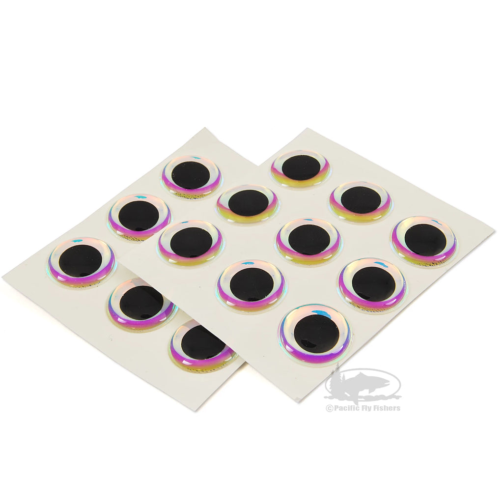 Hareline 3D Big Fish Eyes - Dome Eyes for Large Flies 3/8", 1/2", 3/4" diameter sizes