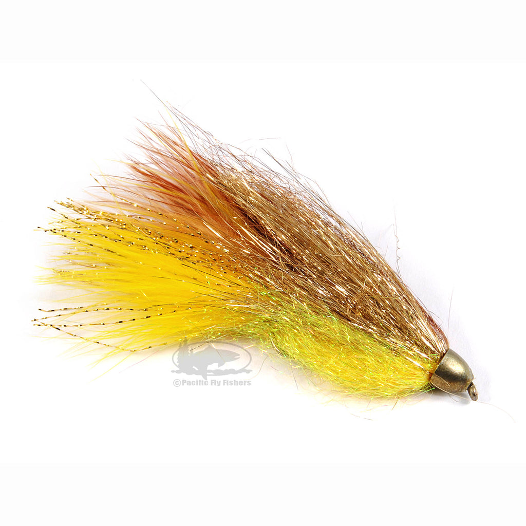 Coffey's Conehead Sparkle Minnow - Brownie- Fly Fishing Flies