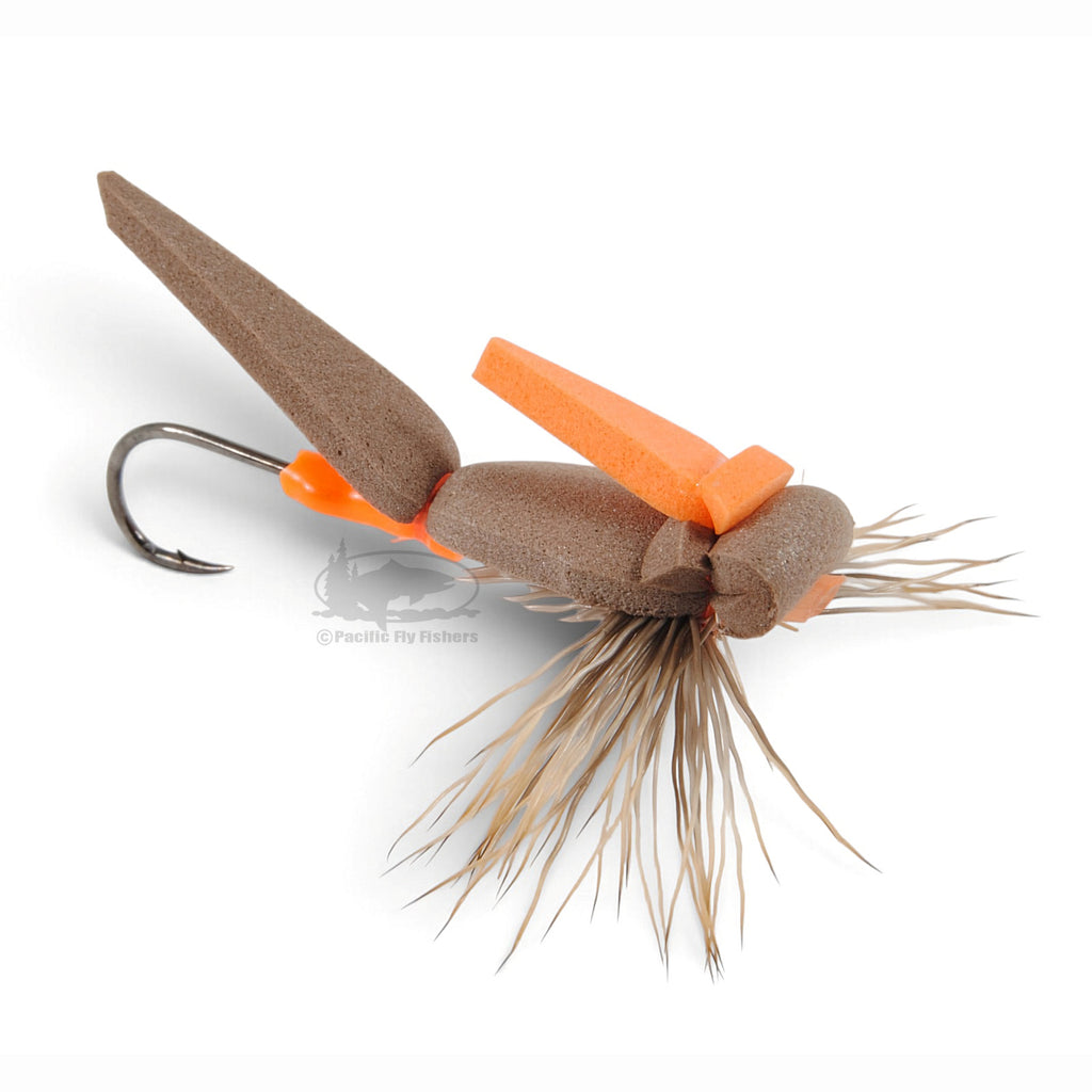 Morrish Hitched Tube Skater - October Caddis - Steelhead Dry Flies - Pacific Fly Fishers