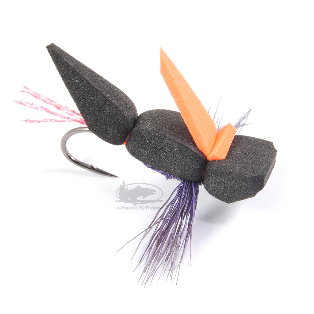 RIO Morrish Pom Skater 2.0 - Nightshade - Black and Purple - Steelhead Dry Fly Skater