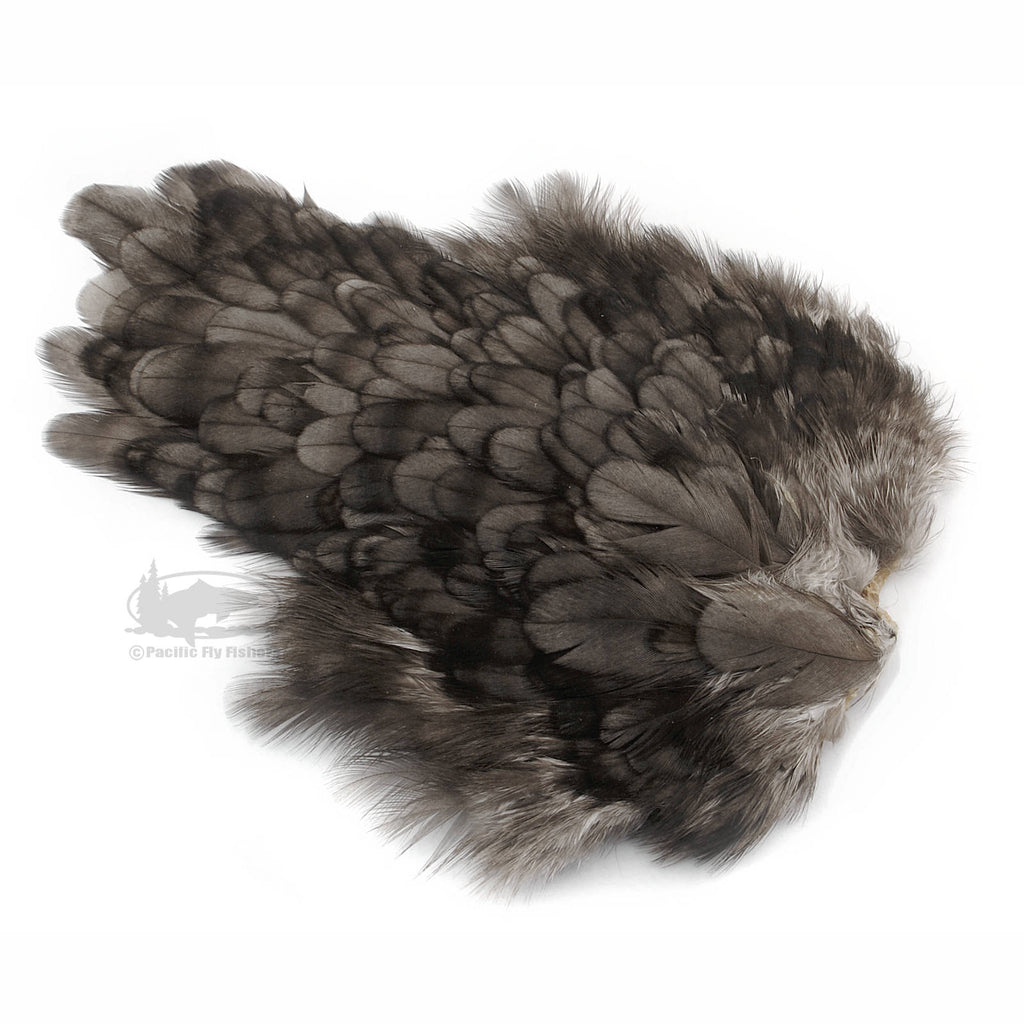 Soft Hackle Hen Saddle Patch - Dun