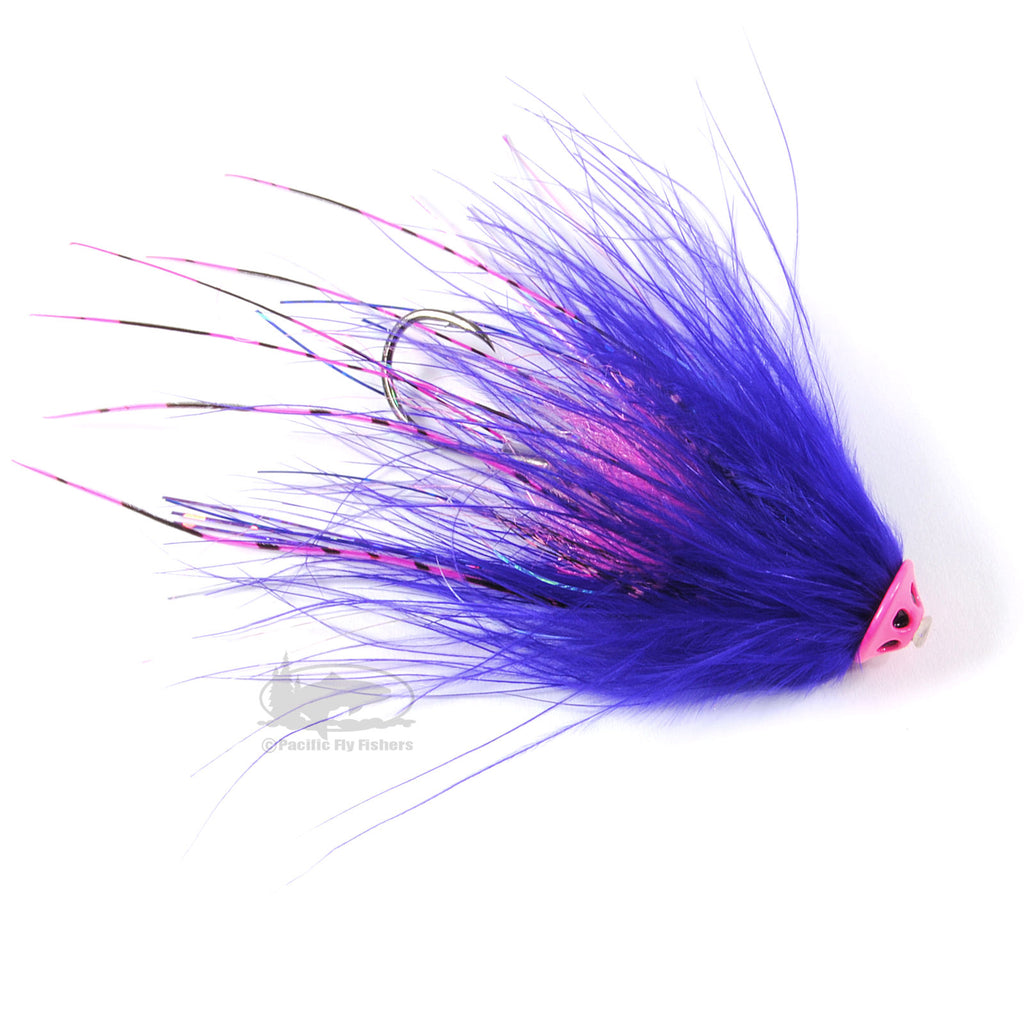 Stu's Metal Head Tube - Purple & Pink - Aqua Flies - Steelhead Tube Fly