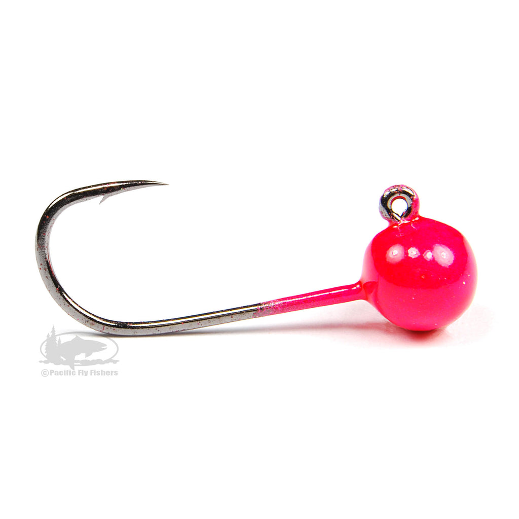 Aerojig Plain No Collar Jig Heads - Cerise - From Hawken Fishing