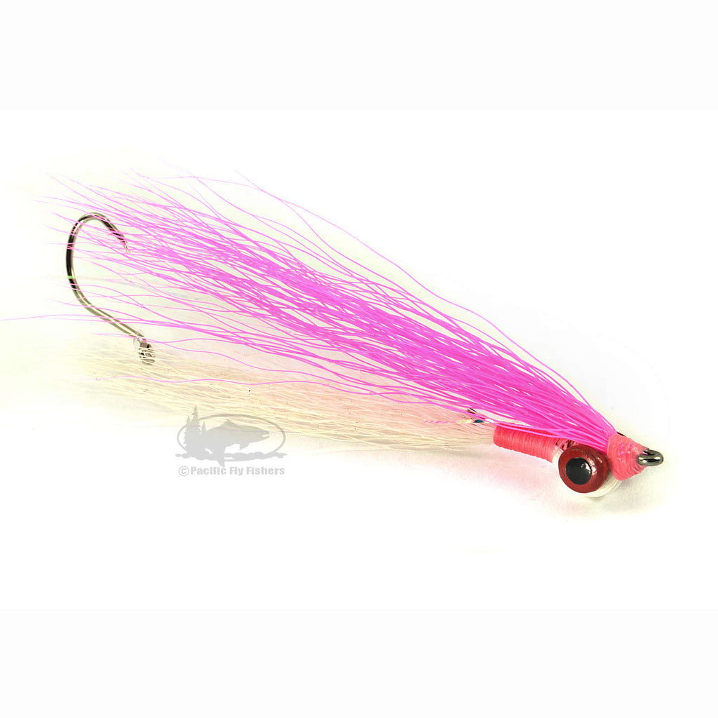 Clouser Minnow Stinger Hook - Pink and White