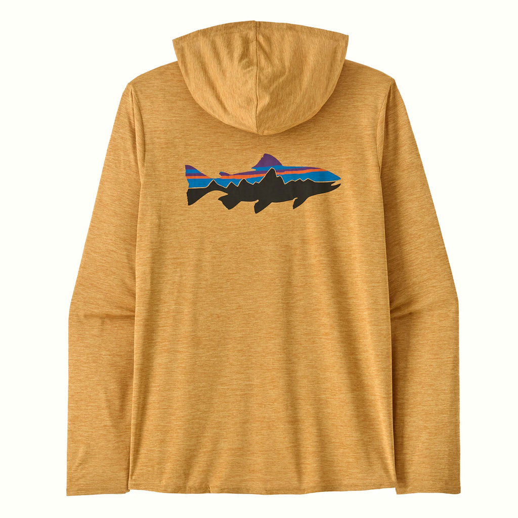 Patagonia Capilene Daily Graphic Hoody - Fitz Roy Trout: Beeswax Tan X-Dye