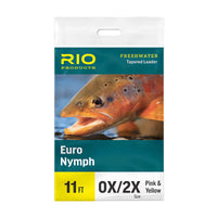RIO Euro Nymph Leaders - Chartreuse Pink & Yellow