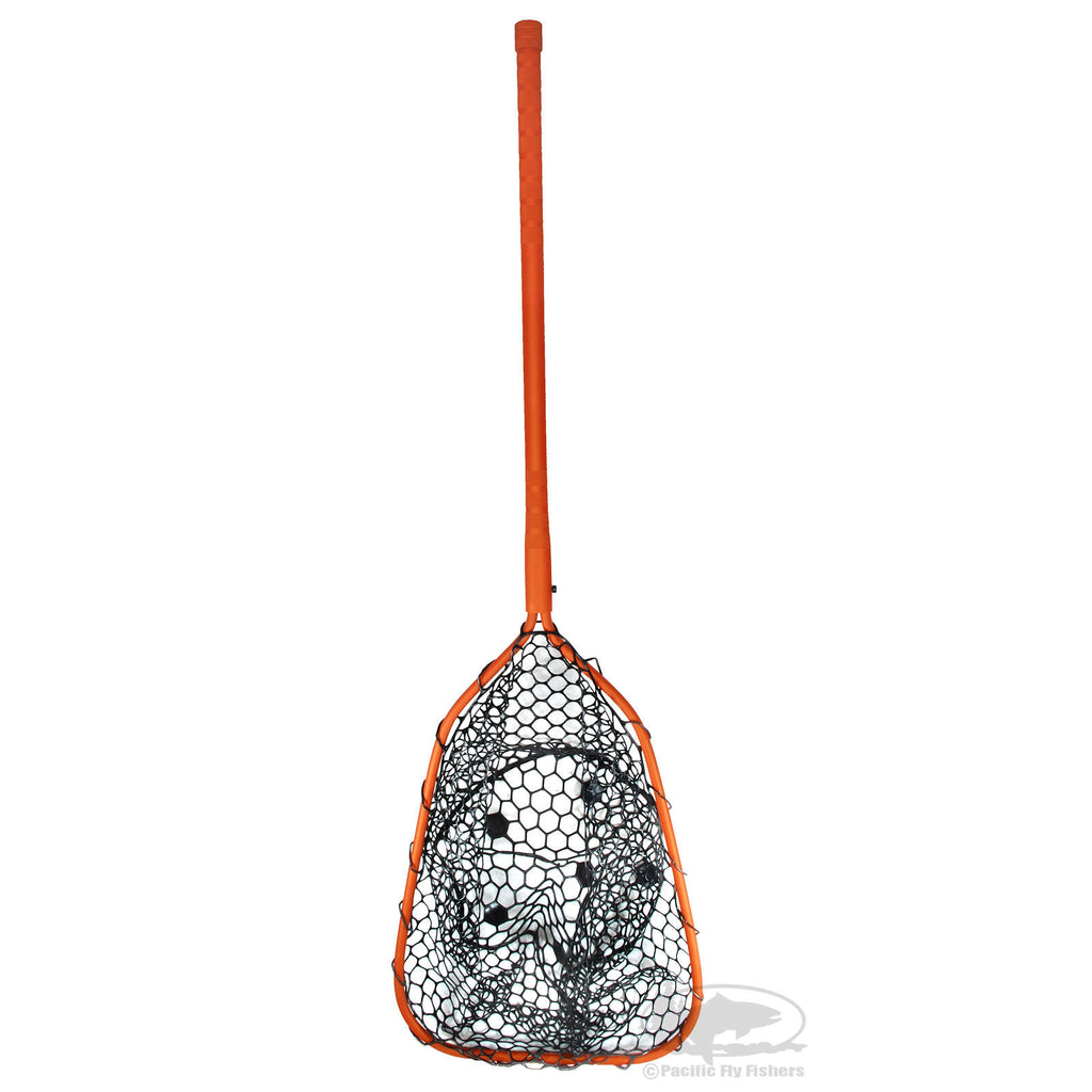 Rising Lunker Net - 24" Handle - Electric Orange with Black Net Bag