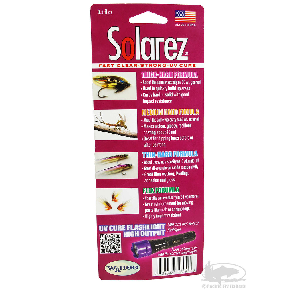 SOLAREZ UV Cure Fly-Tie Resin ~ Thick-Hard Formula 0.5 oz. Made in USA!