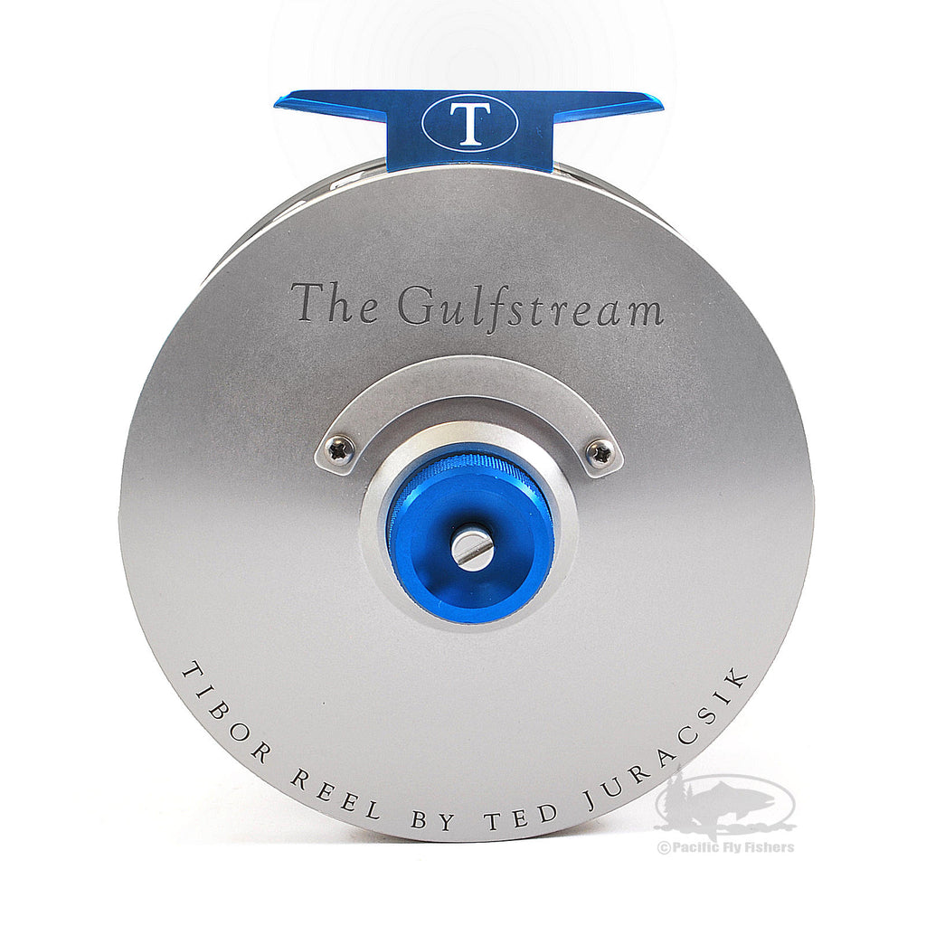 Tibor Gulfstream Reel with Aqua Blue Drag Knob and Reel Foot