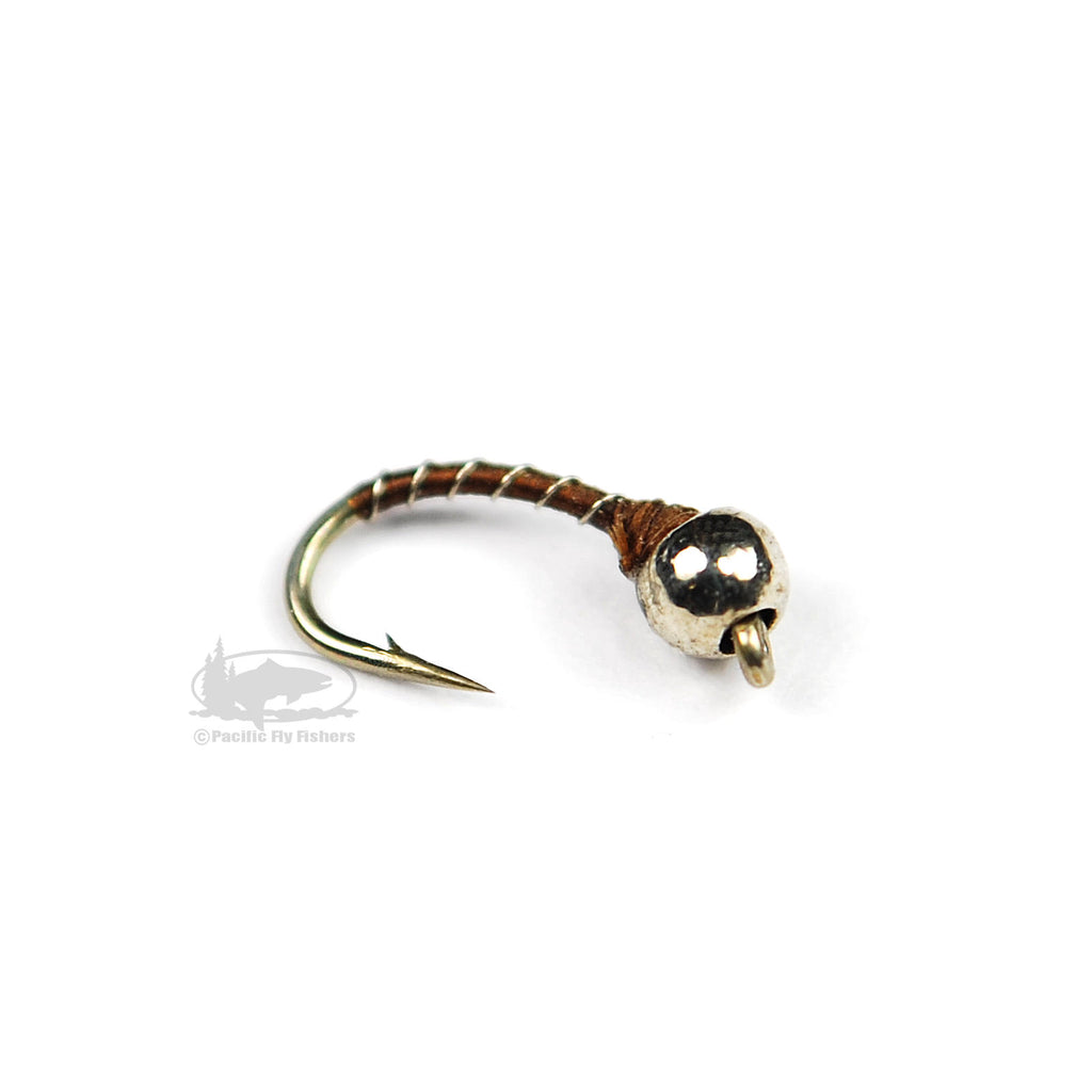 Tungsten Zebra Midge - Rusty Brown - Bead Head - Fly Fishing Flies