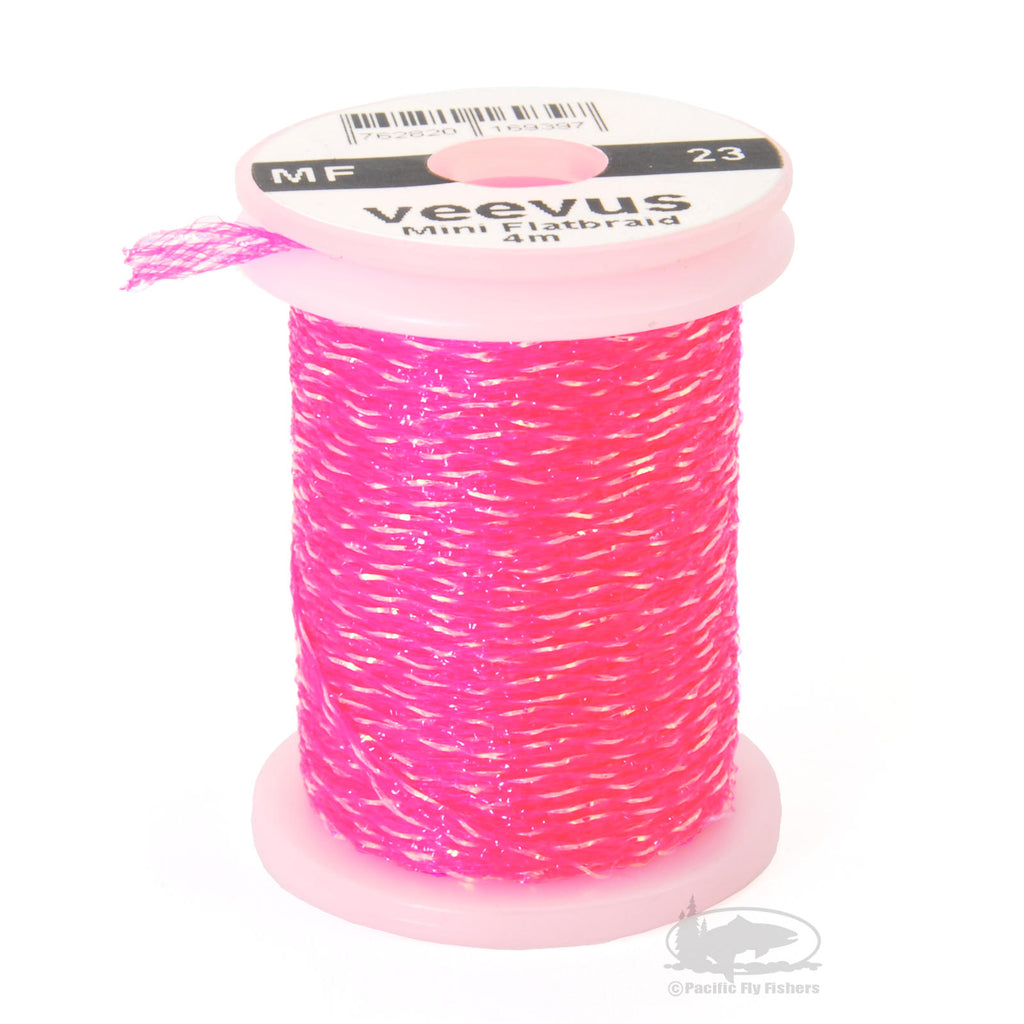 Veevus Mini Flat Braid - Fl Pink