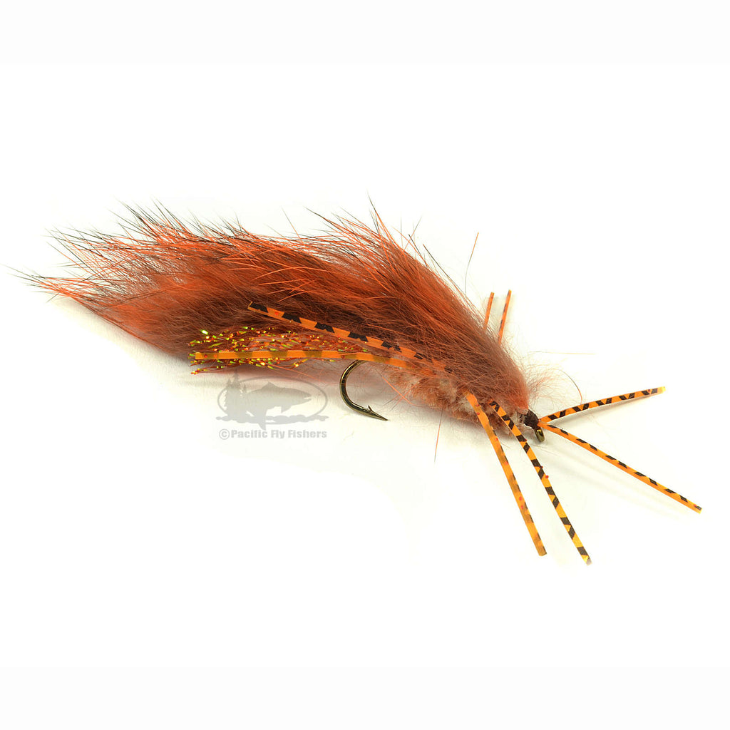 Solitude Zirdle Bug Fly - Orange - Crayfish Nymph - Fly Fishing Flies