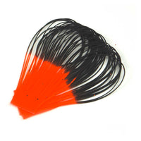 Crazy Legs - Black / Fluorescent Orange Tipped - Fly Tying Silicone Rubber Legs