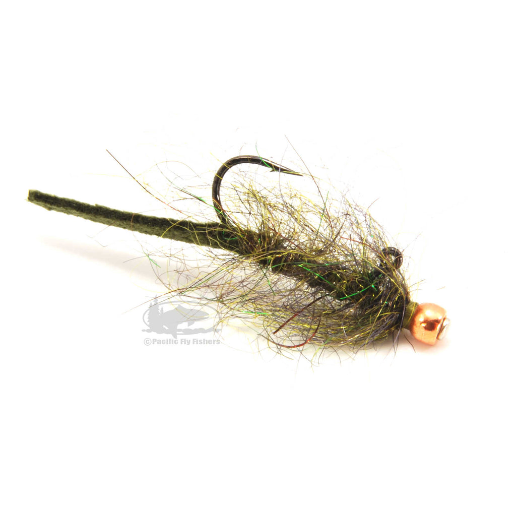Balanced Leather Leech - Peacock Olive - Fly Fishing Flies