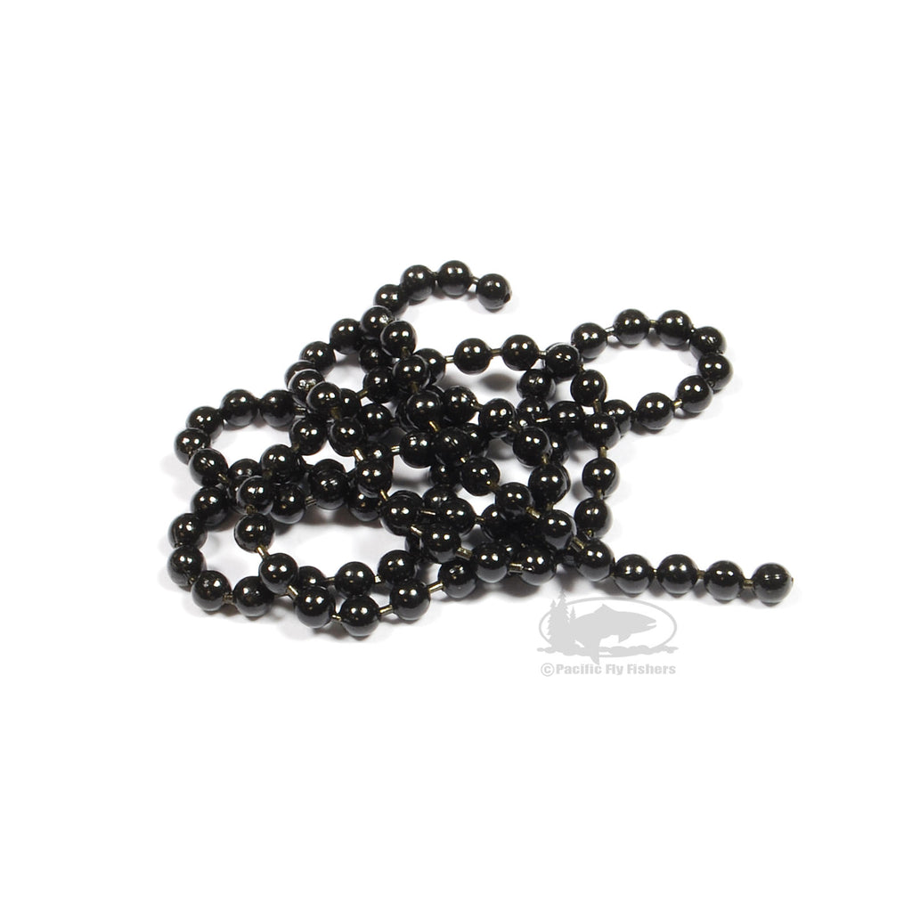 Bead Chain Eyes - Black - Fly Tying Materials