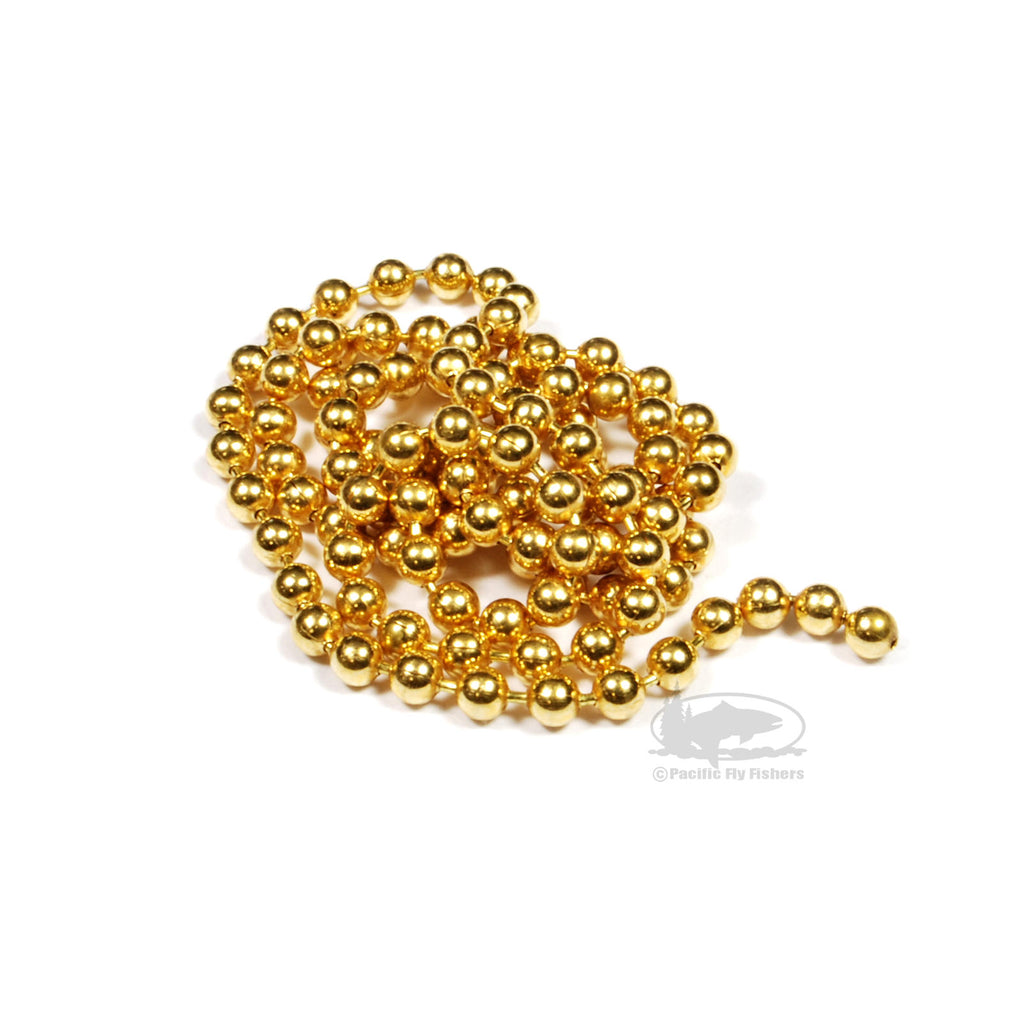 Bead Chain Eyes - Gold - Fly Tying Materials