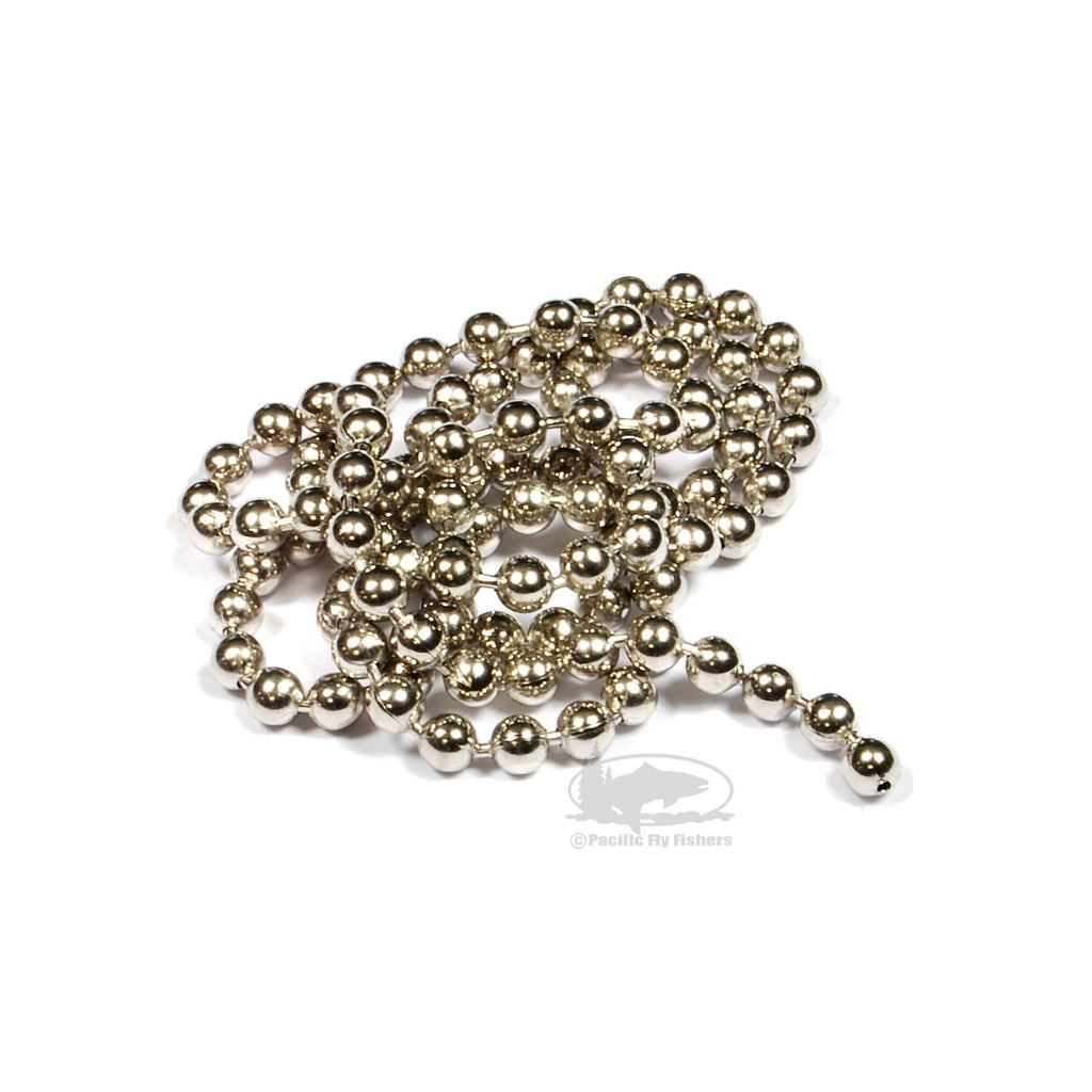 Bead Chain Eyes - Silver - Fly Tying Materials