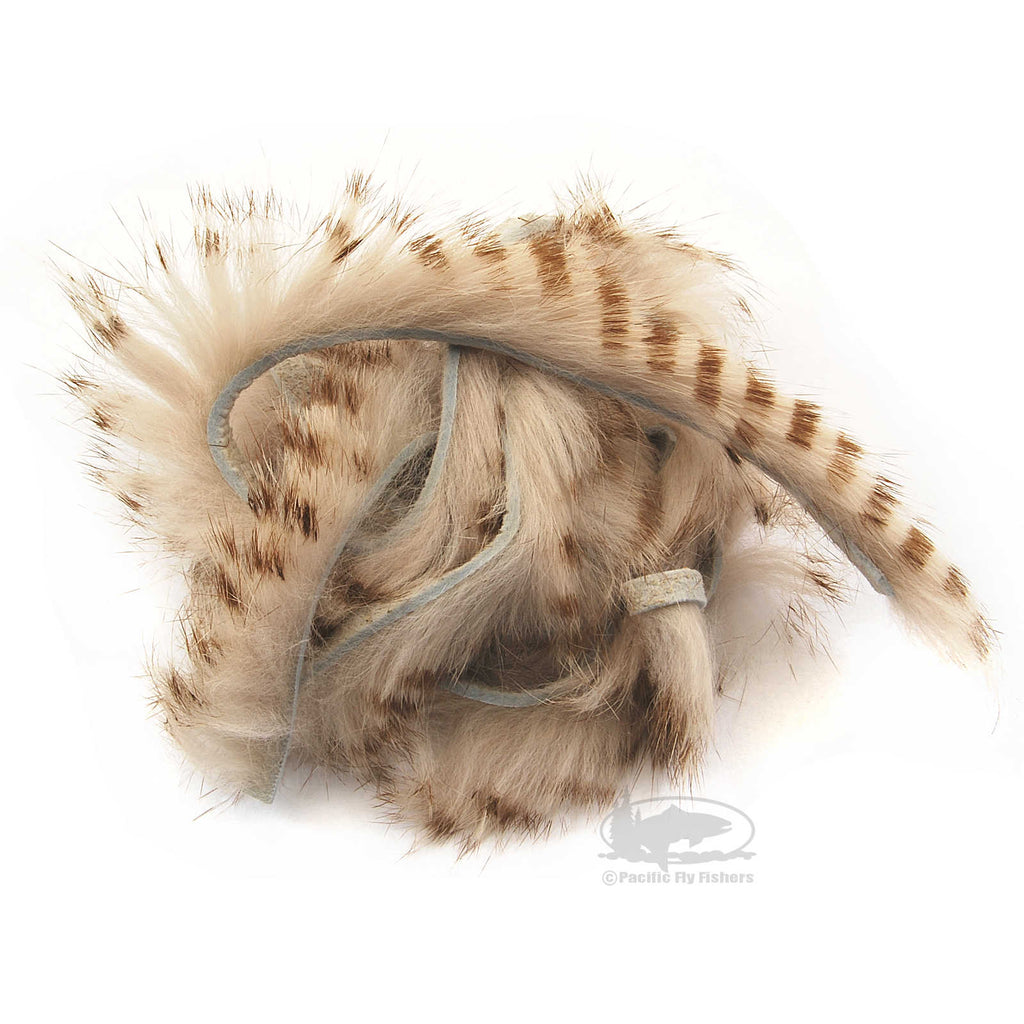 Brown Barred Rabbit Strips - Flesh - Fly Tying Materials