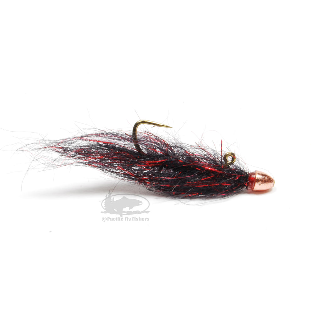Chan's Balanced Ruby Eyed Leech - Black - Balanced Leech Fly