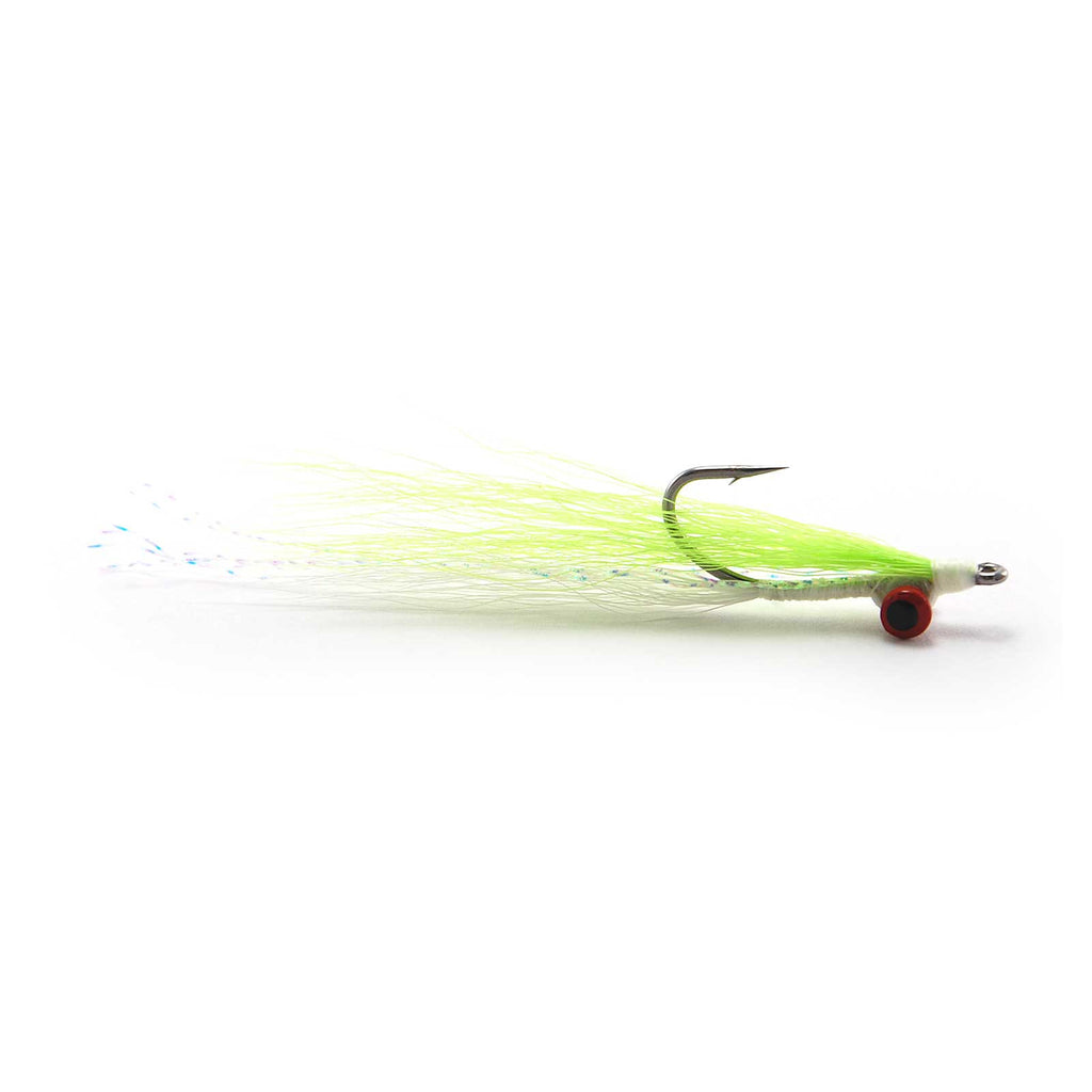 Clouser Minnow Fishing Flies - Green & Yellow - Mustad Signature Duratin  Fly Hooks - 6 Pack