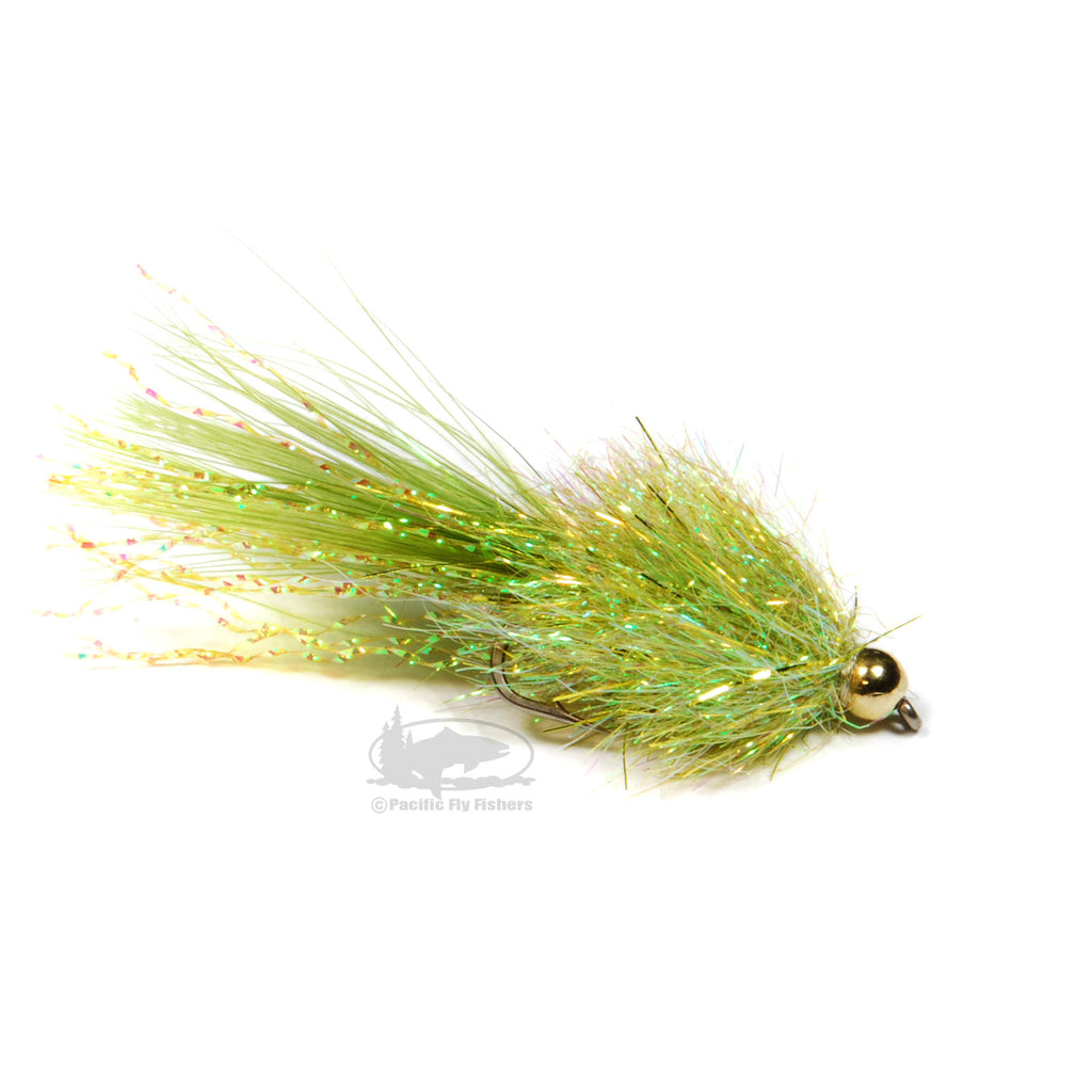 Coffee's Sparkle Minnow - Light Olive - Streamer Fly