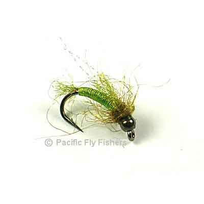 Deep Six Caddis Pupa - Chartreuse - Pacific Fly Fishers