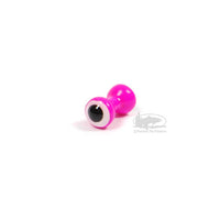 Hareline Double Pupil Brass Eyes - Fl Pink - Painted Dumbbell Fly Tying Eyes