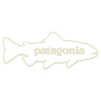 Patagonia Fitz Roy Trout Sticker - White - 8" x 3"