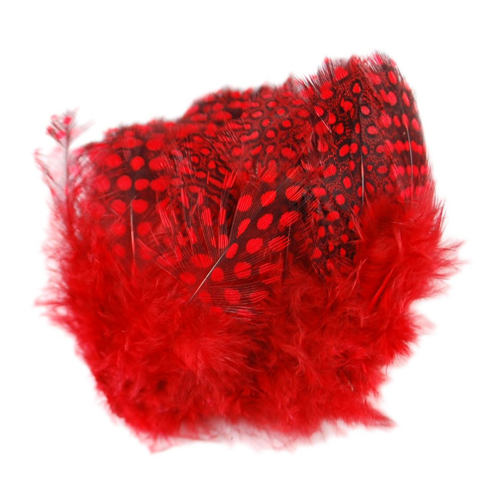 Guinea Feathers - Hot Red