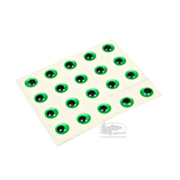 3D Hologram Dome Eyes - Chartreuse Green - Fly Tying Materials