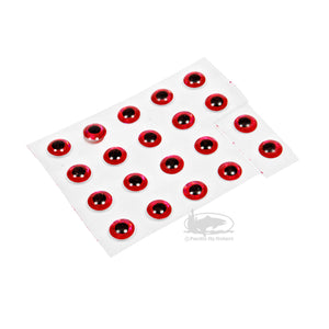 3D Hologram Dome Eyes - Red - Fly Tying Materials