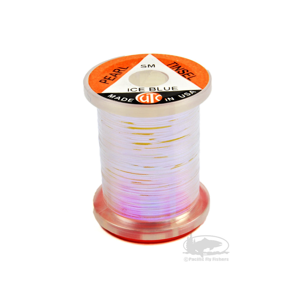 Ice Blue UV Pearl Tinsel - UV Cool Blue - Iridescent - Fly Tying Materials