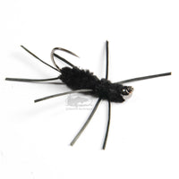 Jiggy Pat's - Black - Rubber Legs - Jig Stonefly Nymph - Fly Fishing Flies