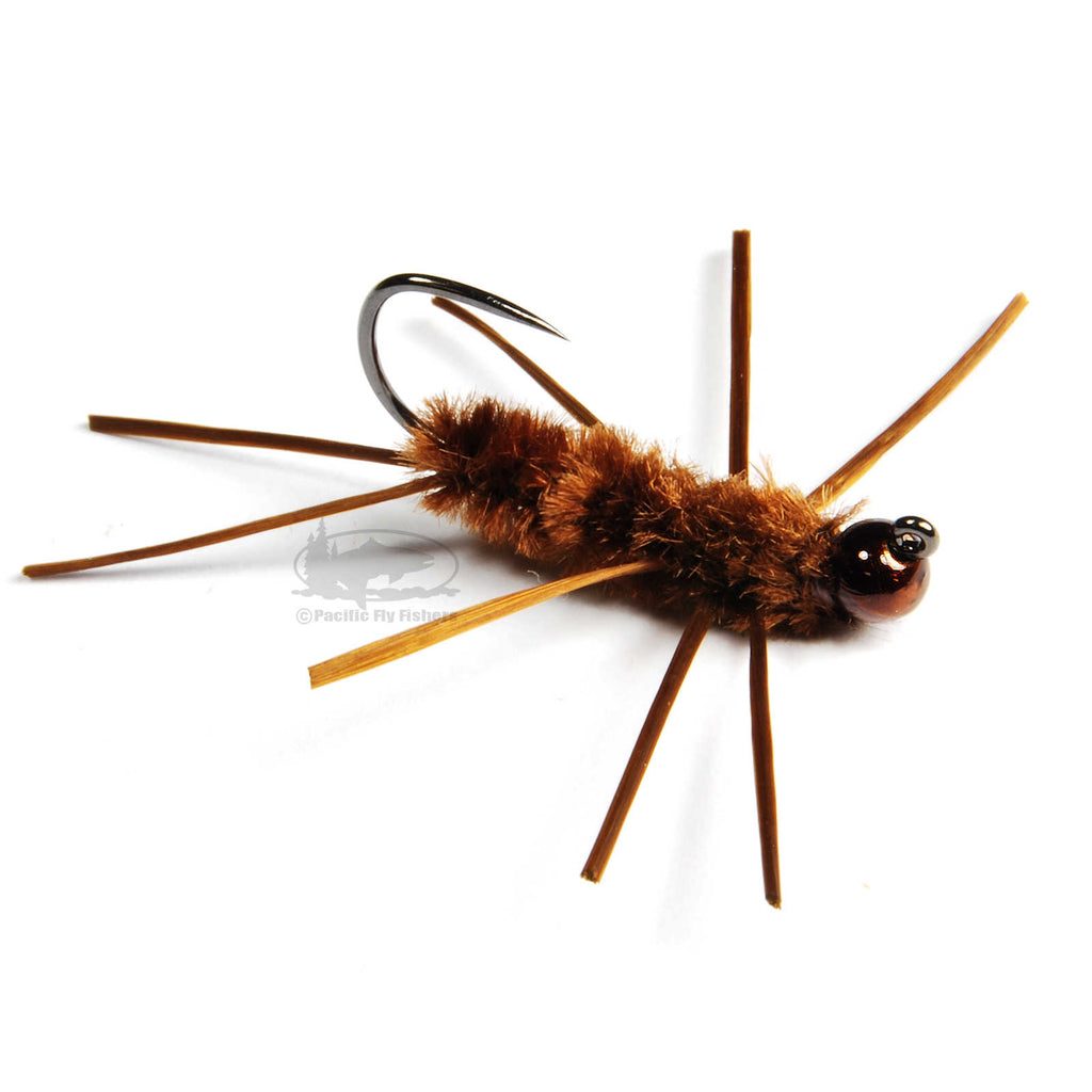 Jiggy Pat's - Brown - Jig Stonefly Nymphs - Pat's Rubber Legs