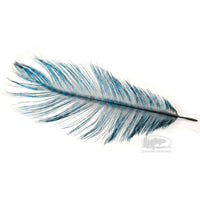 MFC Ostrich Plume - Barred - Kingfisher Blue with Black Bars - Fly Tying Materials