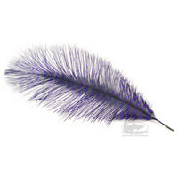 MFC Ostrich Plume - Barred - Purple with Black Barring - Fly Tying Materials
