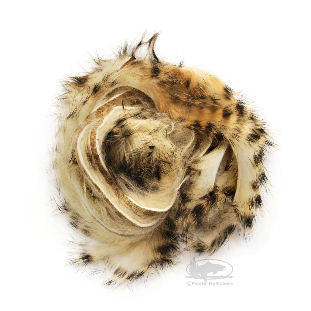 Micro Pulsator Strips - Black Barred Light Brown - Narrow Cut Rabbit Strips