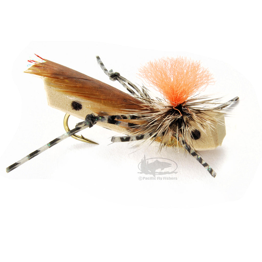 Parachute Frankenhopper - Tan - Grasshopper Hoppers - Terrestrials - Fly Fishing Flies