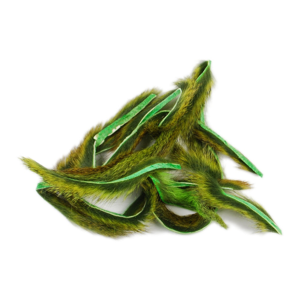 Pine Squirrel Zonker Strips - Chartreuse