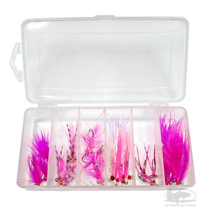 Large Pink Salmon Fly Assortment