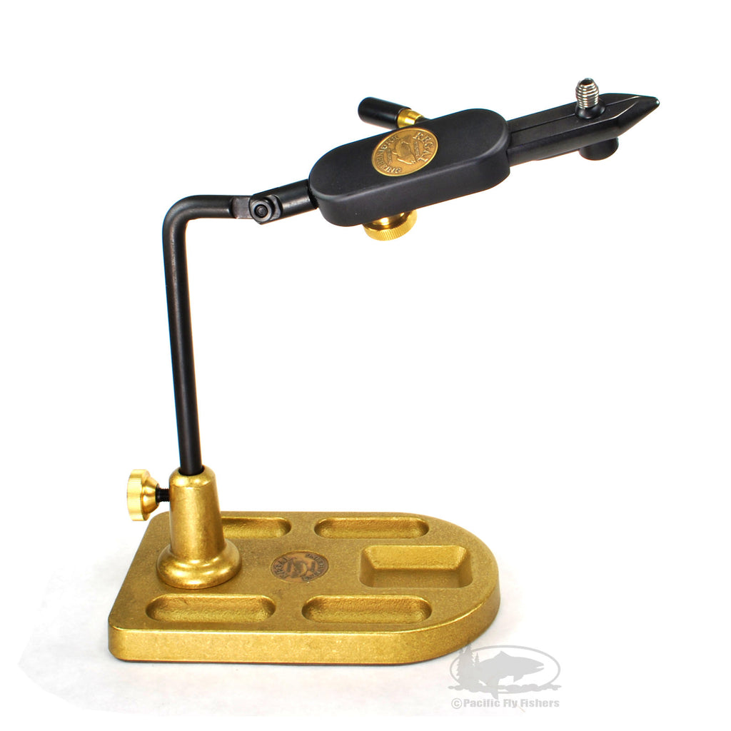 Regal Medallion Pedestal Vise with Bronze Pocket Base - Fly Tying Vises