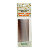 Synthetic Tapered Peacock Quills - Coffee Brown - Fly Tying Materials