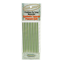 Synthetic Tapered Peacock Quills - Green - Fly Tying Materials