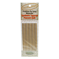 Synthetic Tapered Peacock Quills - Tan - Fly Tying Materials