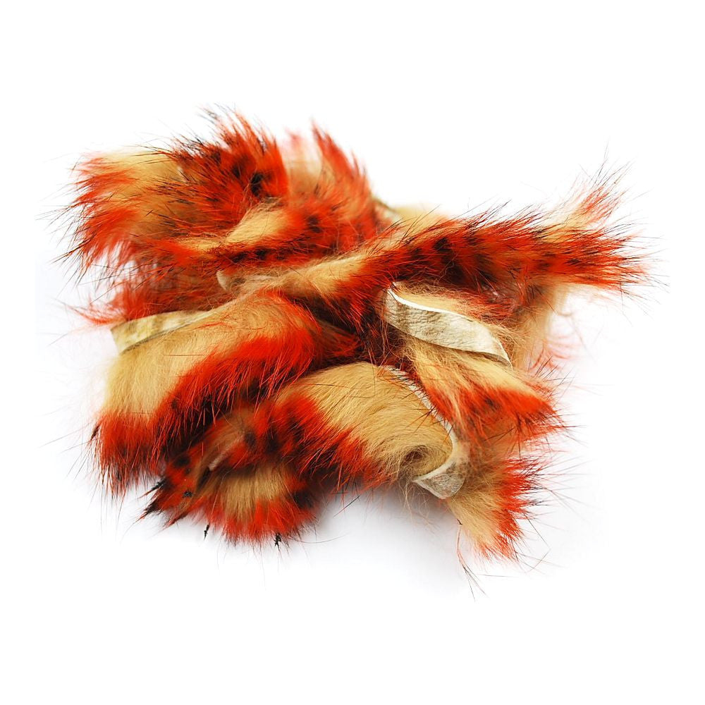 Tiger Barred Magnum Rabbit Strips - Black / Orange over Tan