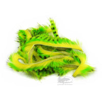 Tiger Barred Rabbit Strips - Chartreuse over Fl Yellow with Black Bars