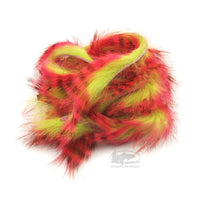 Tiger Barred Rabbit Strips - Hot Pink with Brown Bars Over Chartreuse