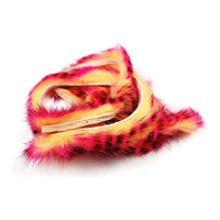 Tiger Barred Rabbit Strips - Hot Pink / Brown over Peach