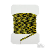 Variegated Chenille - Black Yellow - Fly Tying Materials