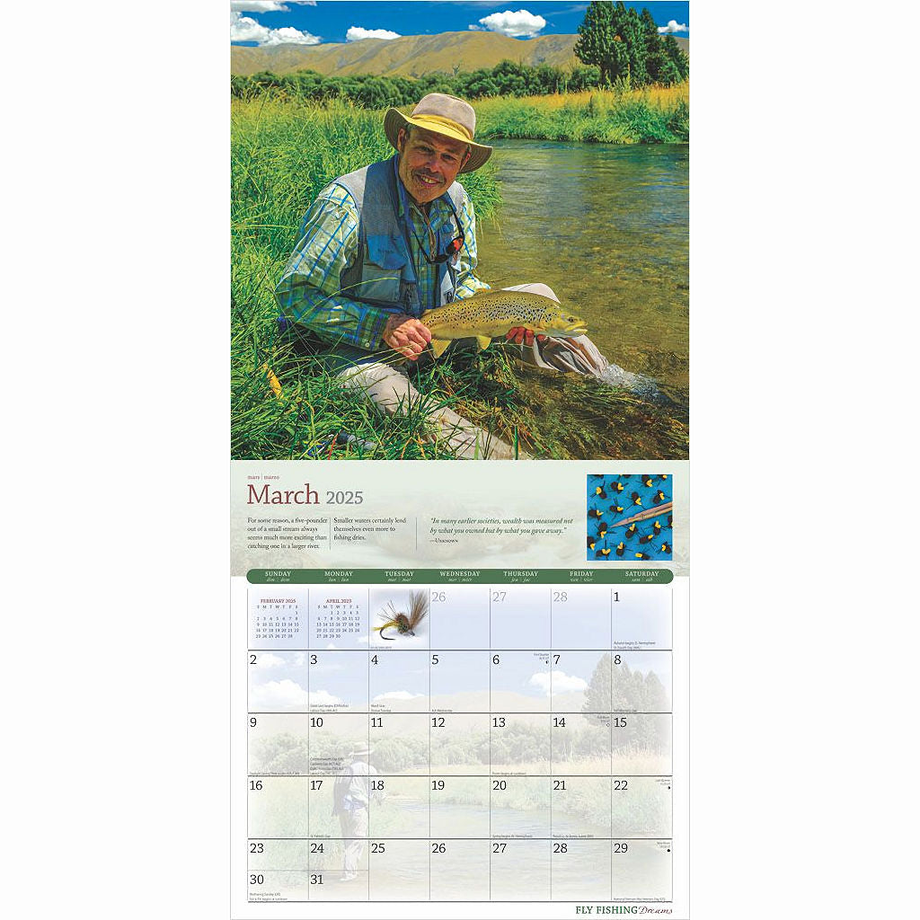 2025 Fly Fishing Dreams Calendar Pacific Fly Fishers